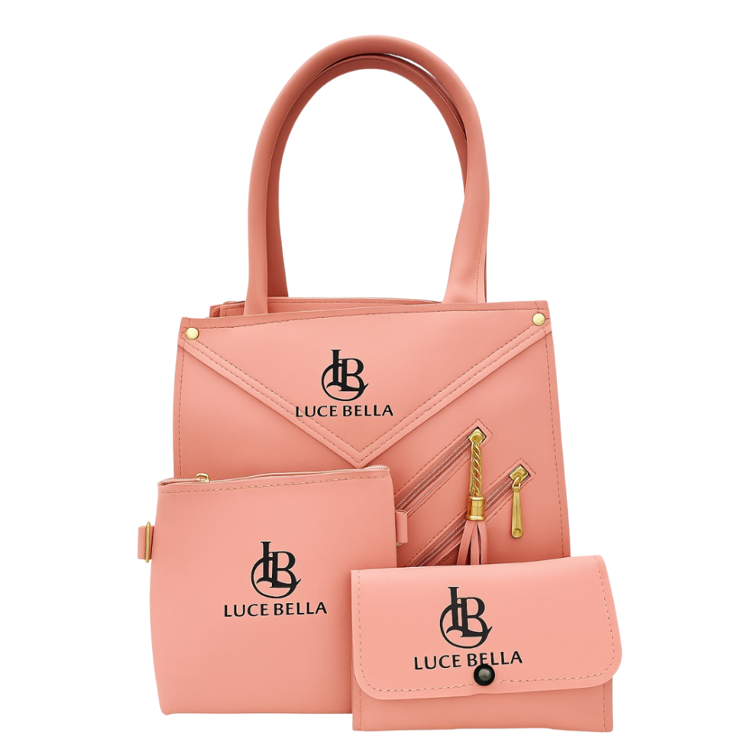 Luxury Luca Bella 3pc Handbag LBH-023-PNK