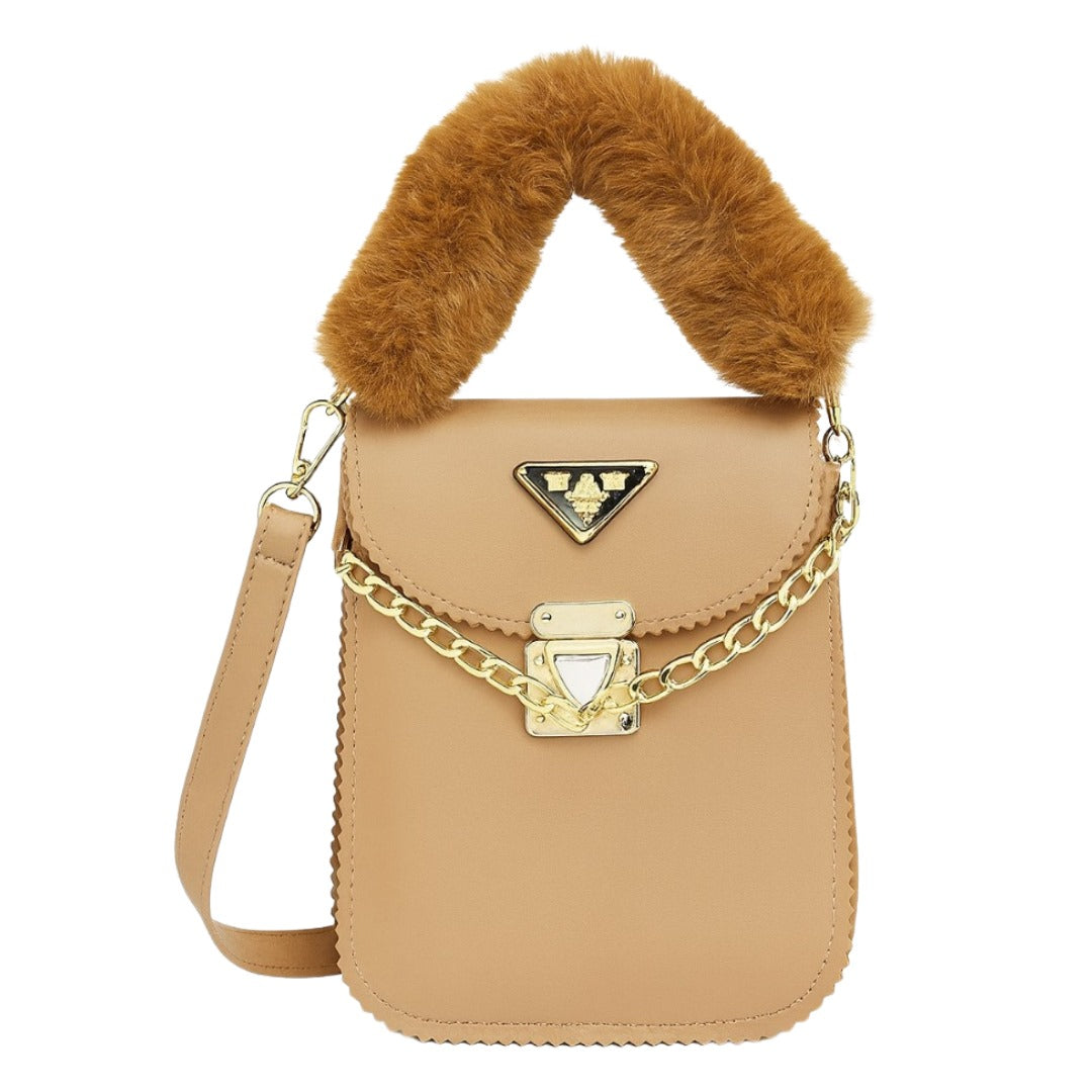 Velvet Charm Mini Sling crossbody bag VCC-028-BRN